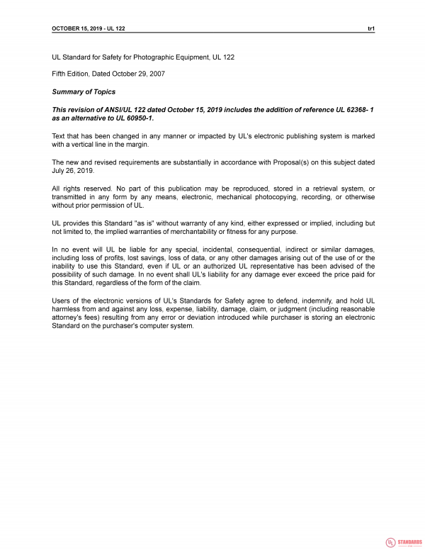 UL 122 PDF UL 122 PDF